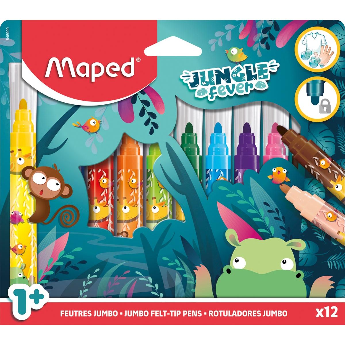 Maped - viltstift Jungle Fever , etui van 12 stuks, assorti
