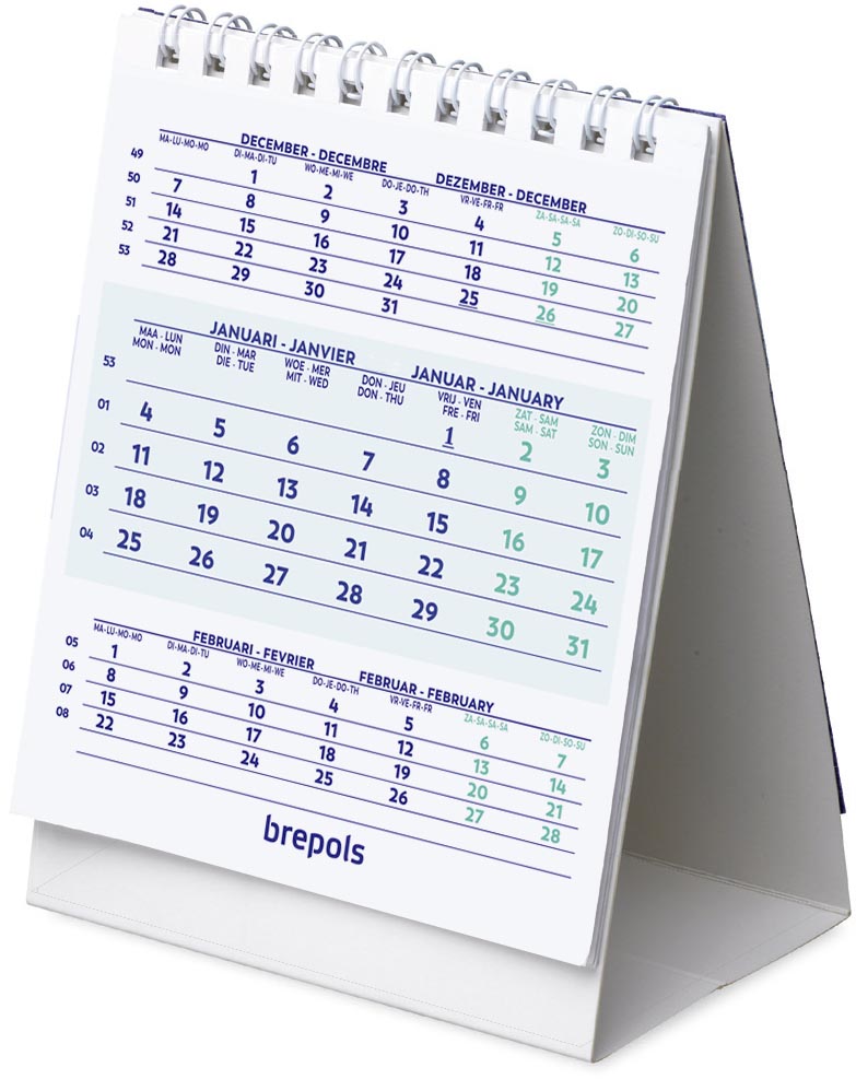 Brepols - bureaukalender, staand, 2027