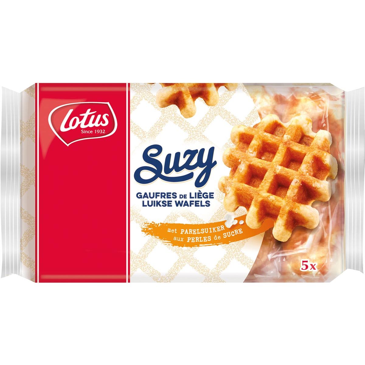 Lotus - Suzy liege waffle, 50 g, pack of 5 pieces