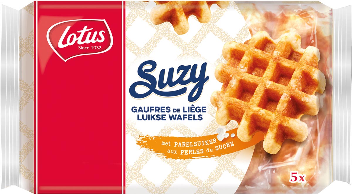 Lotus - Waffle Suzy liege, 50 g, confezione da 5 pezzi