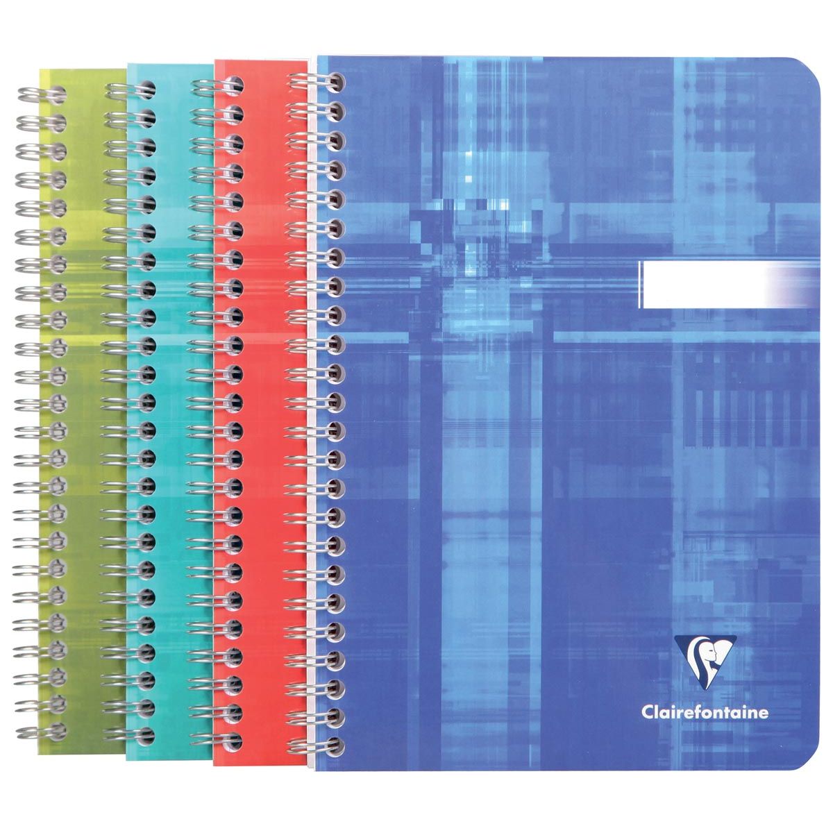 Clairefontaine - cuaderno ft 14,8 x 21 cm, 180 páginas, rayas, encuadernación en espiral, colores surtidos