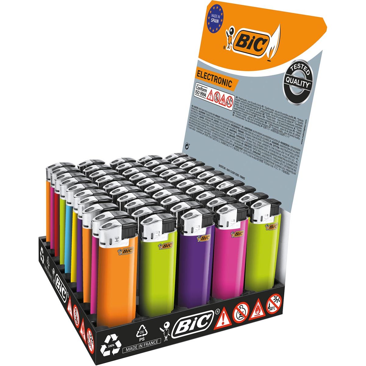 Bic - Maxi electronic lighter, display of 50 pieces