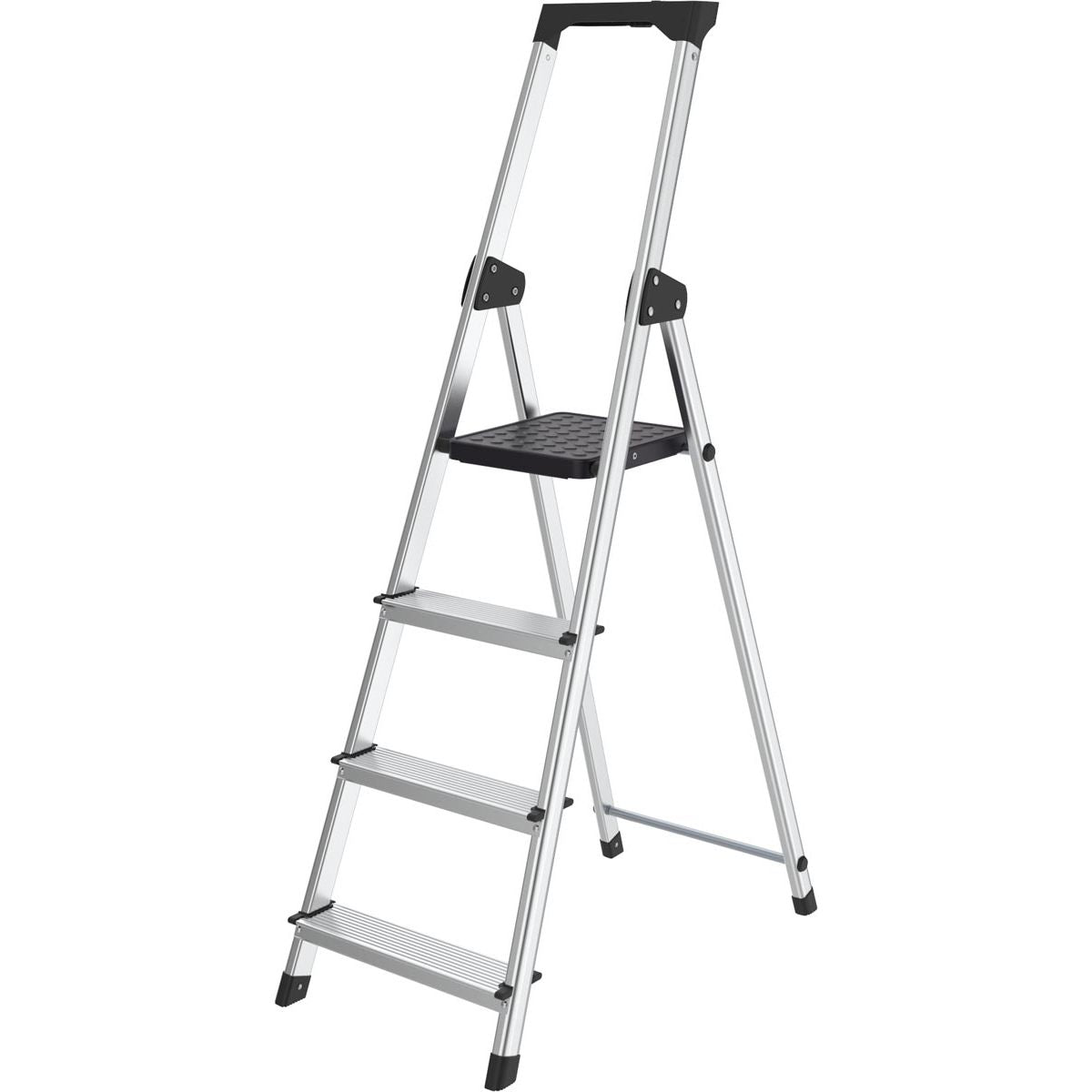 Brasq - stepladder SL400, aluminum, silver, 4 steps
