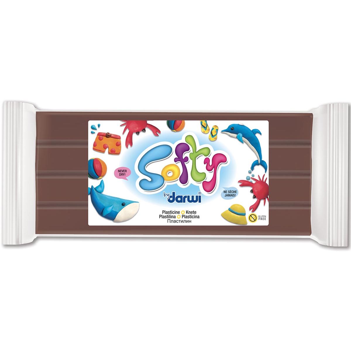 Darwi - pâte à modeler Softy marron