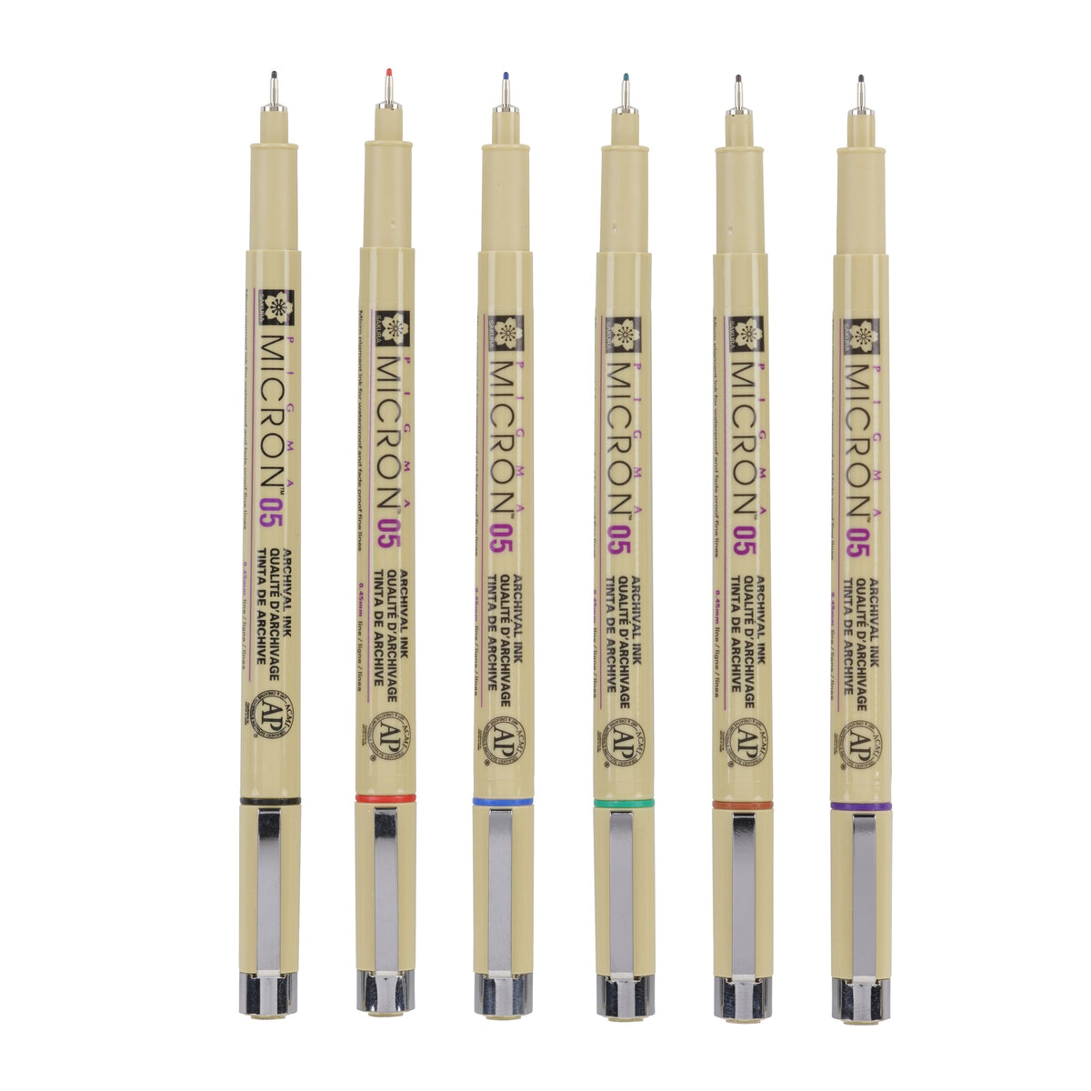 Sakura - Fineliner pigma micron 05 basic 6 kleuren | 6 stuks