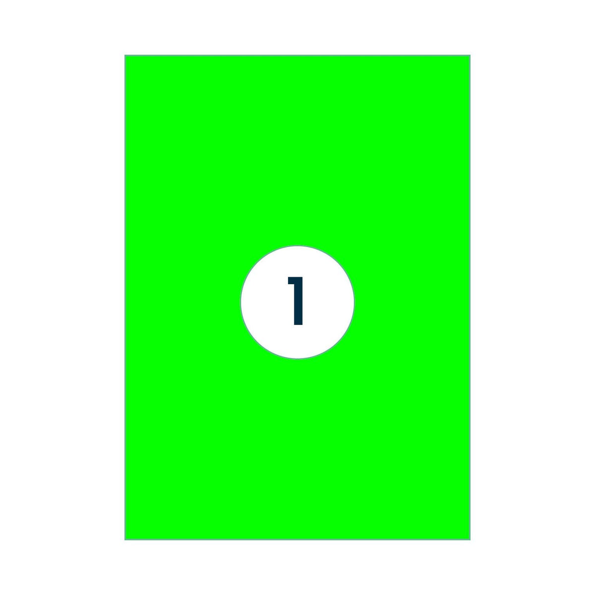 Rillprint - Etiket 210x297mm fluor groen 100st