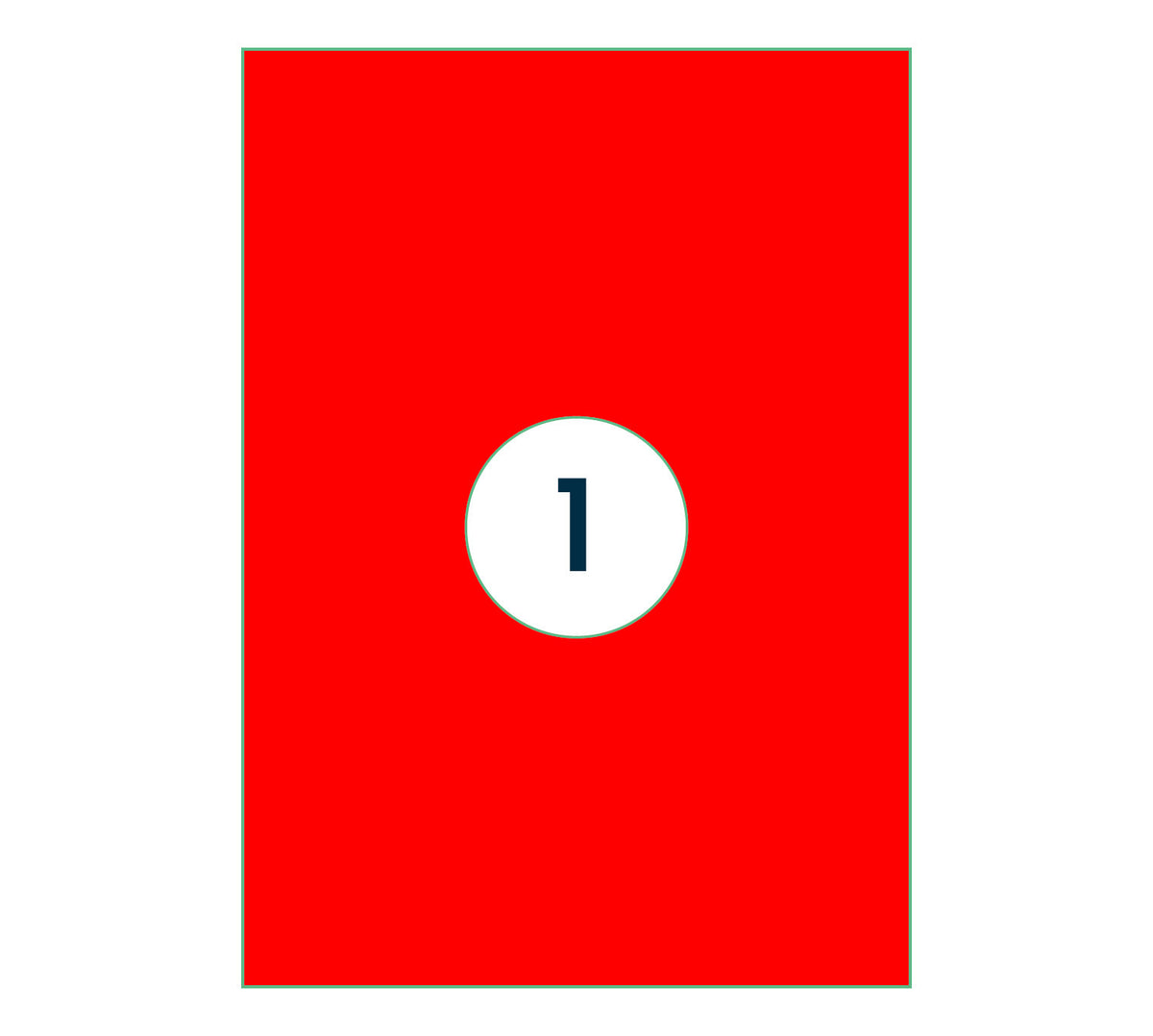 Rillprint - Etiket 210x297mm fluor rood 100st