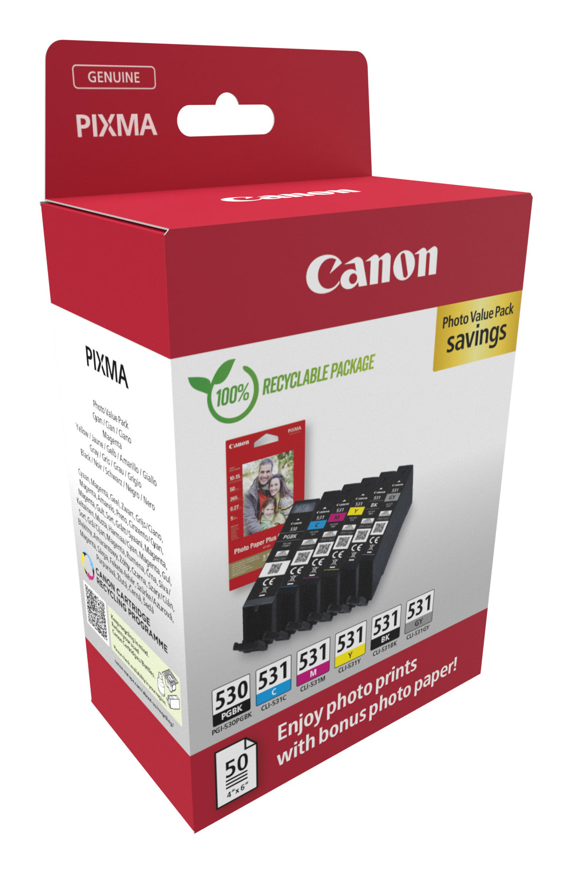 Canon - Inktcartridge pgi-530 cli531 2xzwart+4 kleur