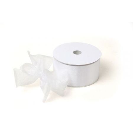 Cinta organza 25mm x 25 metros blanca