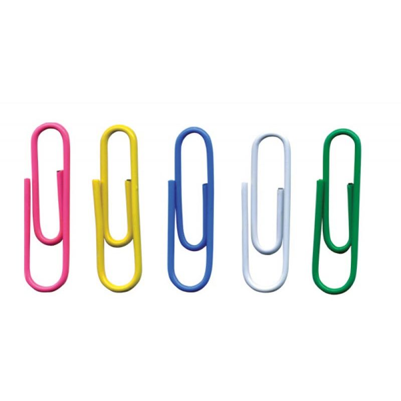 OFFICE products - papierklemmen, 28 mm, geassorteerde kleuren, zak van 500 stuks