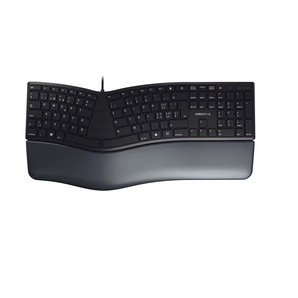 CHERRY - KC 4500 ERGO toetsenbord Kantoor USB QWERTZ Zwitsers Zwart