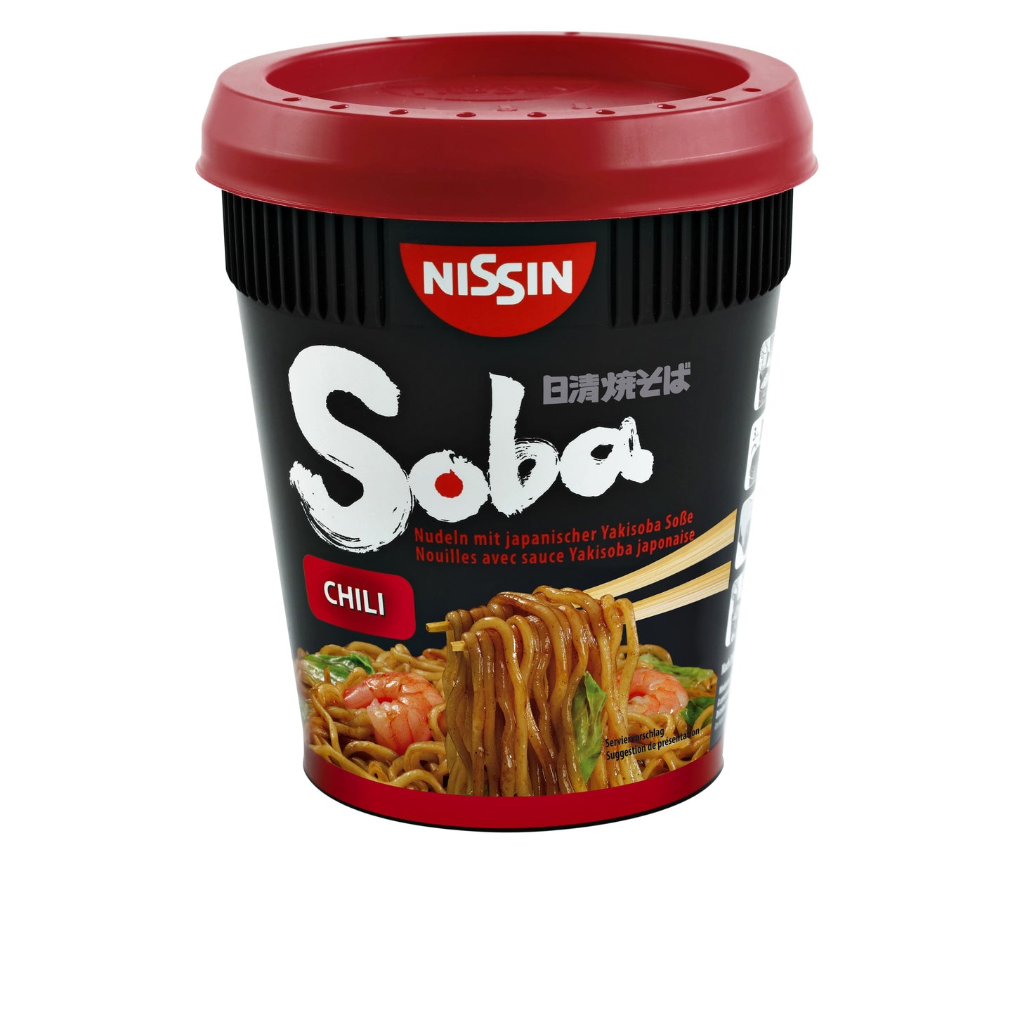 Nissin - Fideos Soba taza de chile | 8 piezas