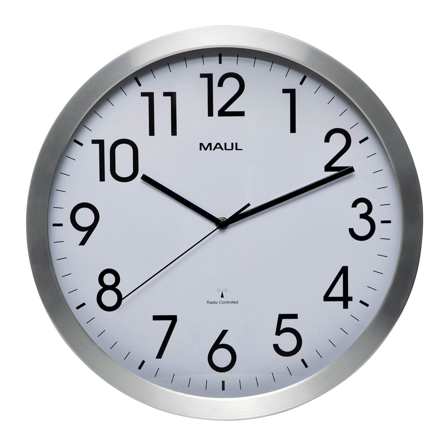 Maul - Reloj de pared Move RC Ø400x45mm estructura de aluminio blanco incl. batería