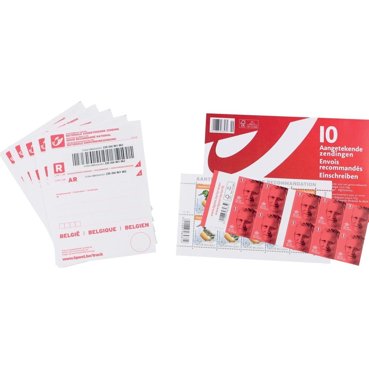Postzegels - Postzegel belgie aangetekend kit