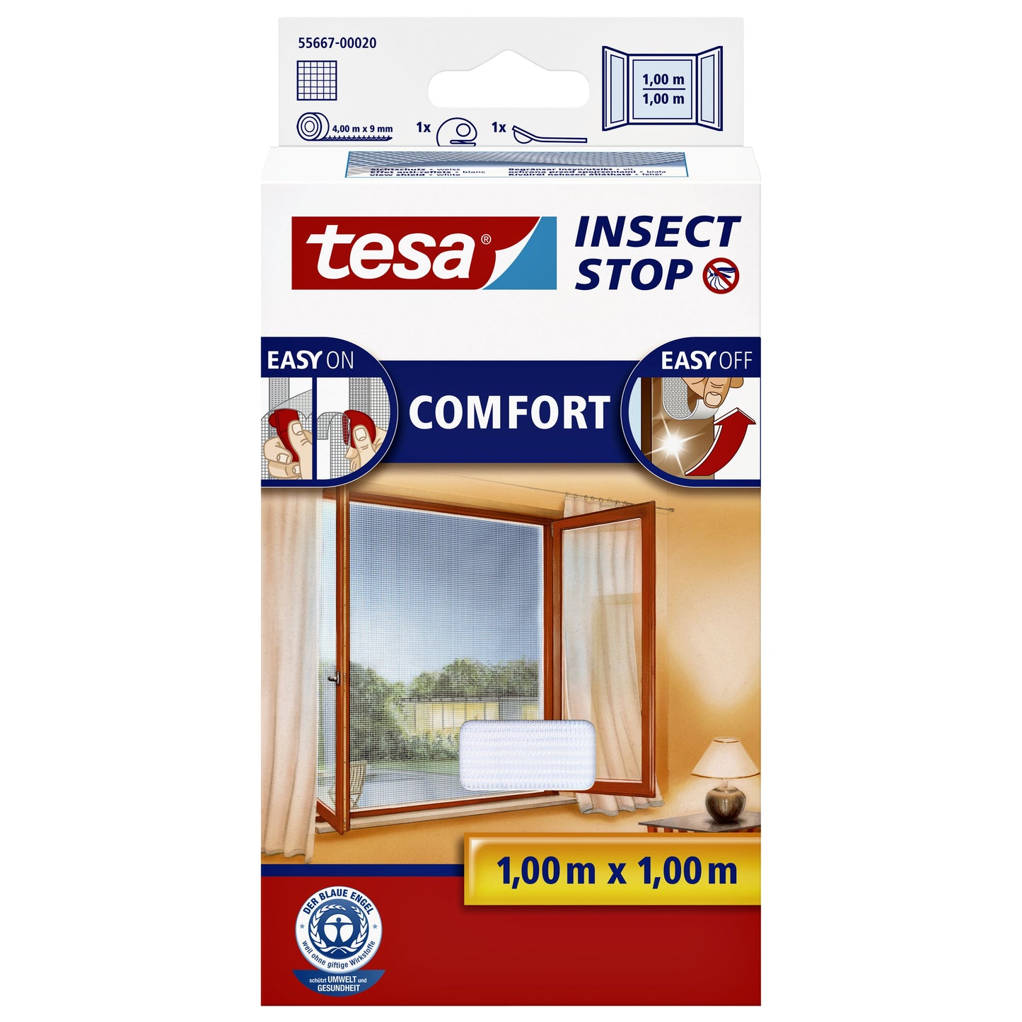 Tesa - Insectenhor ® Insect Stop COMFORT raam 1x1m wit