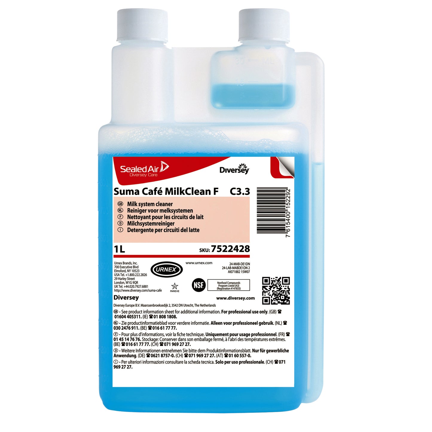 Diversey - Liquido detergente Milkcleaner 1 litro