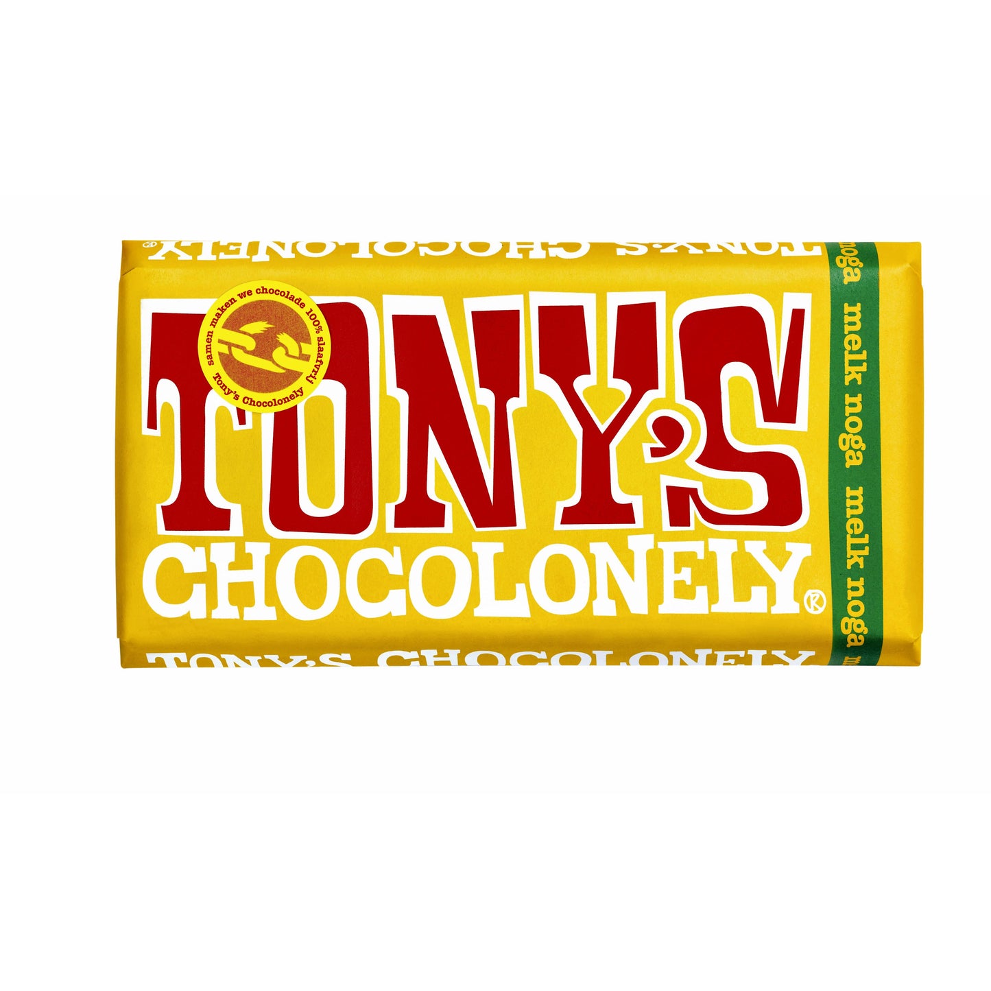 Tony's Chocolonely - Barra de turrón de chocolate con leche 180gr
