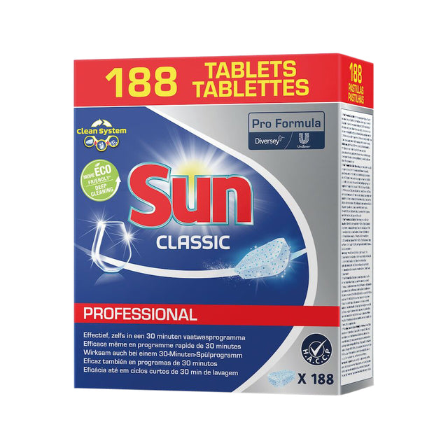 Sun - Tablettes pour lave-vaisselle Pro Formula Classic 188 pièces
