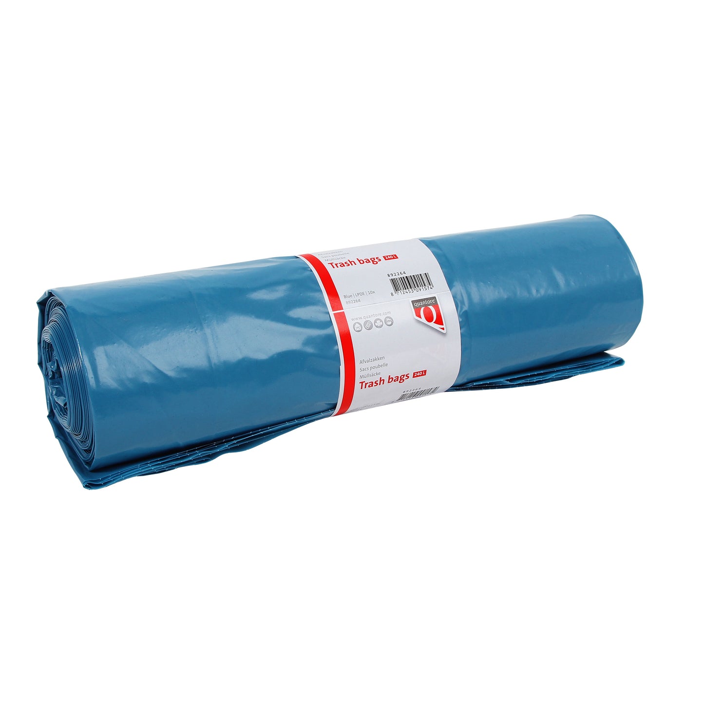Quantore - Afvalzak ldpe t70 65/25x140cm 240l blauw