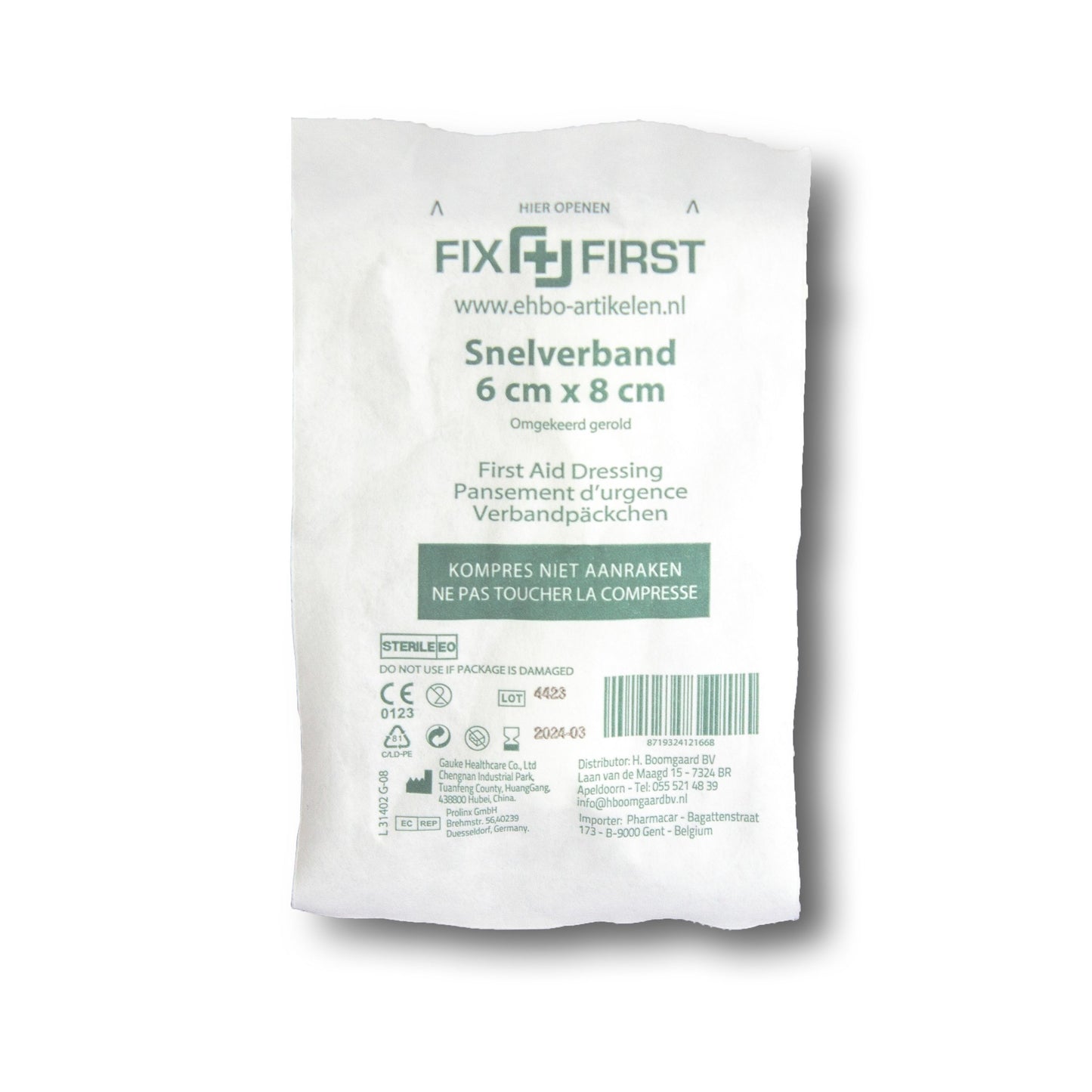 FixFirst - Schnellverband gerollt 6x8cm 10 Stück