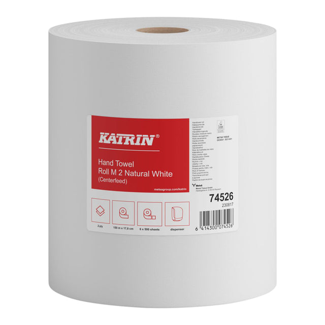 Katrin - Carta per pulizia media 2 strati 500 fogli bianco 74526