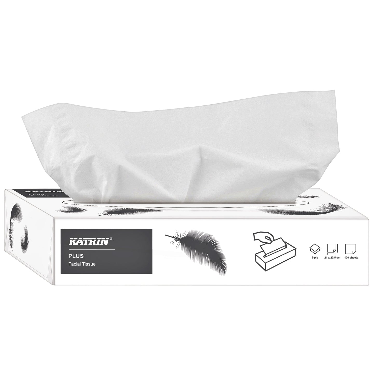 Katrin - Pañuelos faciales Plus 2 capas 100 hojas blanco 11797