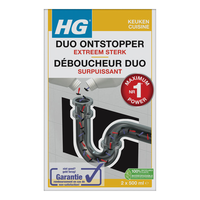 HG - Afvoerontstopper keuken Duo 2x500ml