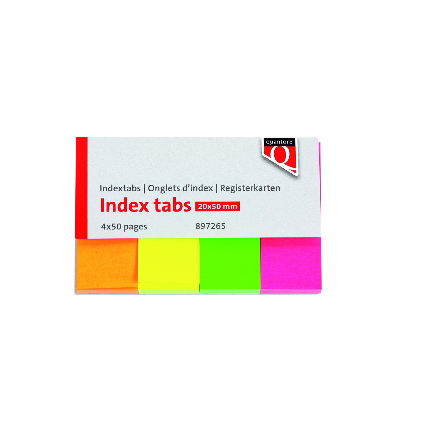 Quantore - Indextabs 20x50mm neon | 30 stuks