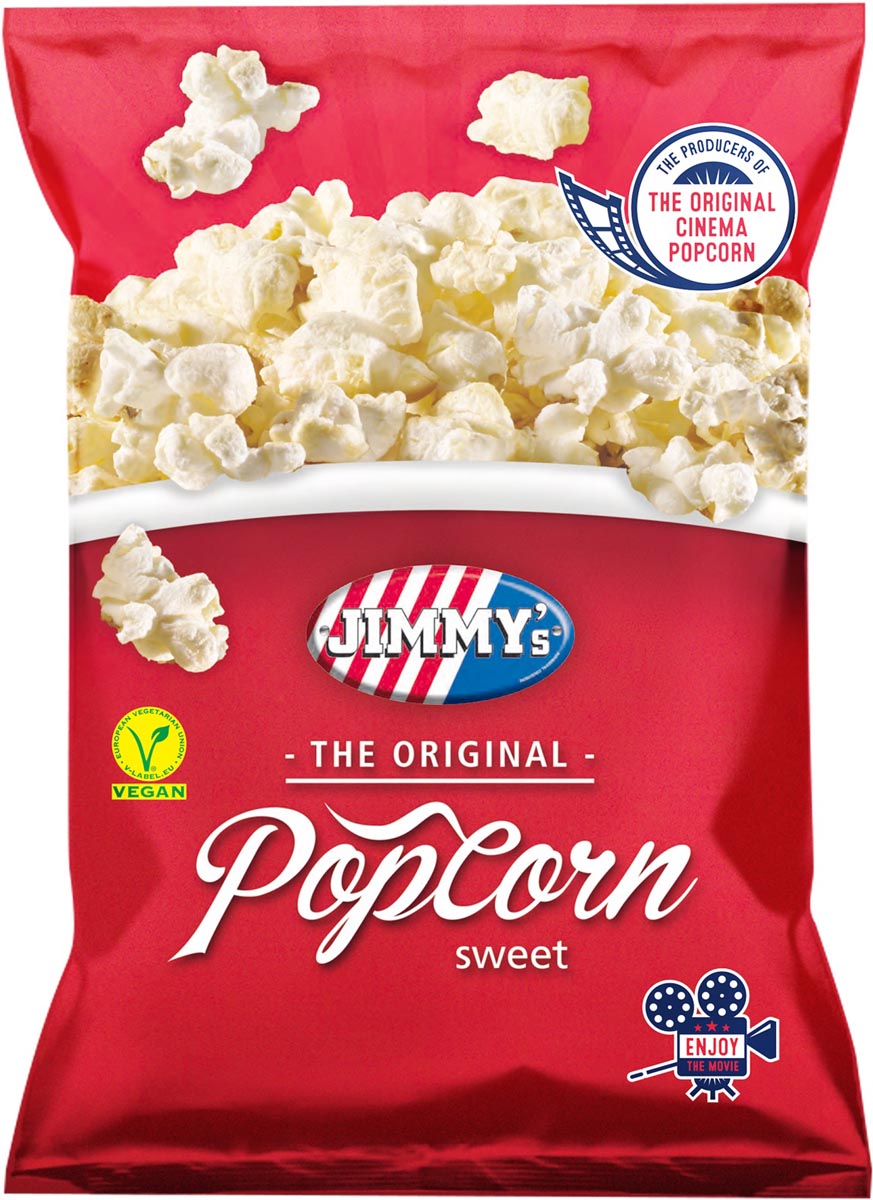Jimmy's - Popcorn Classic, zoet, zak van 100 g