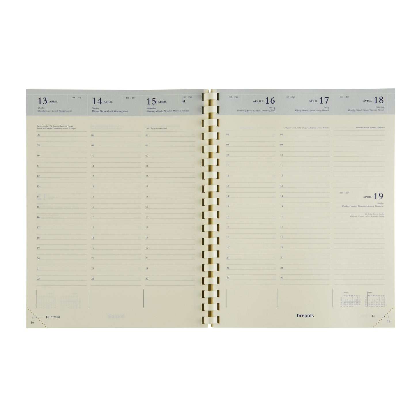 Brepols - Diary refill 2026 Timing 7 days/2 pages cream