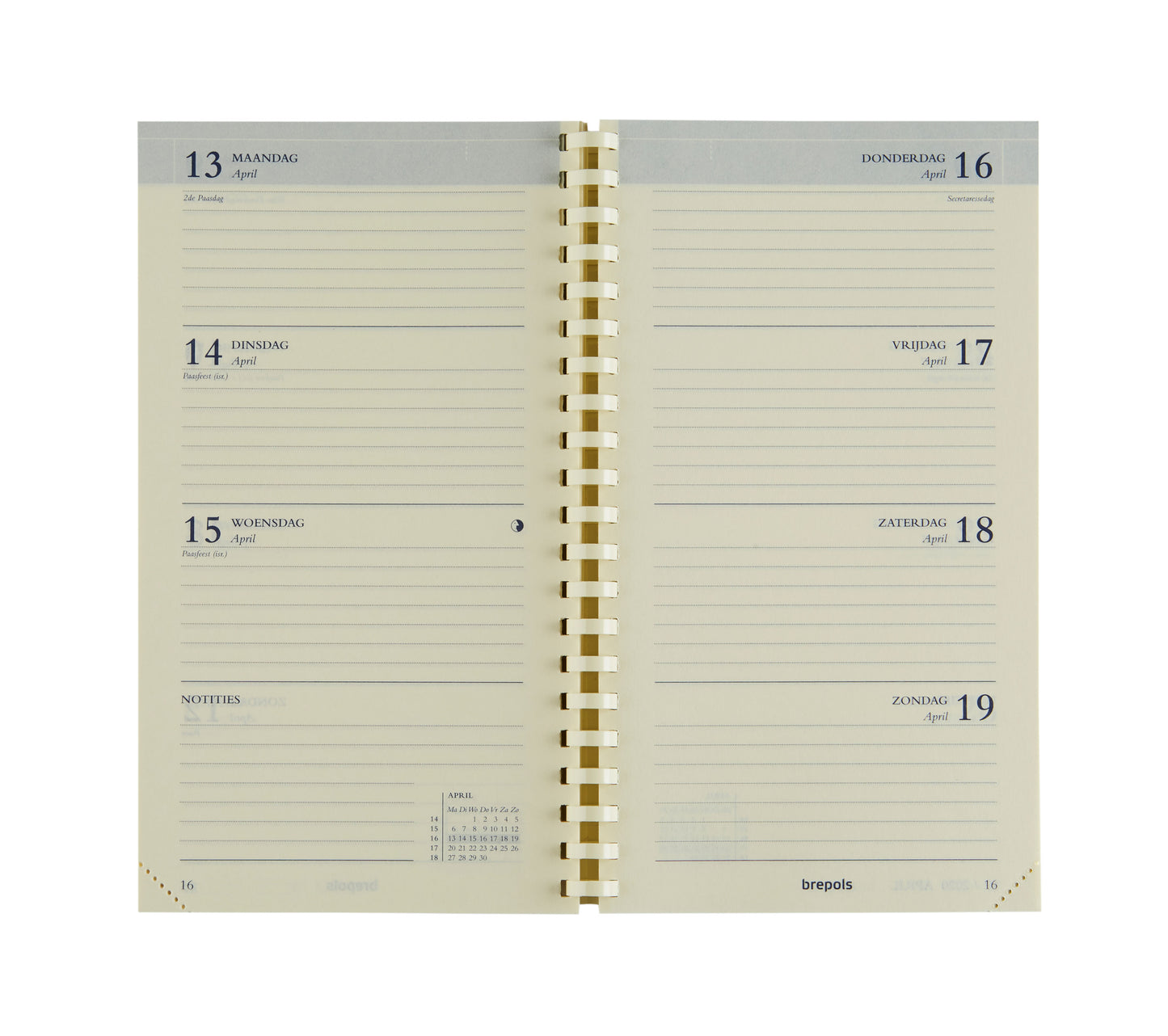 Brepols - Agenda filling 2026 interplan 7d/2p | 6 pieces