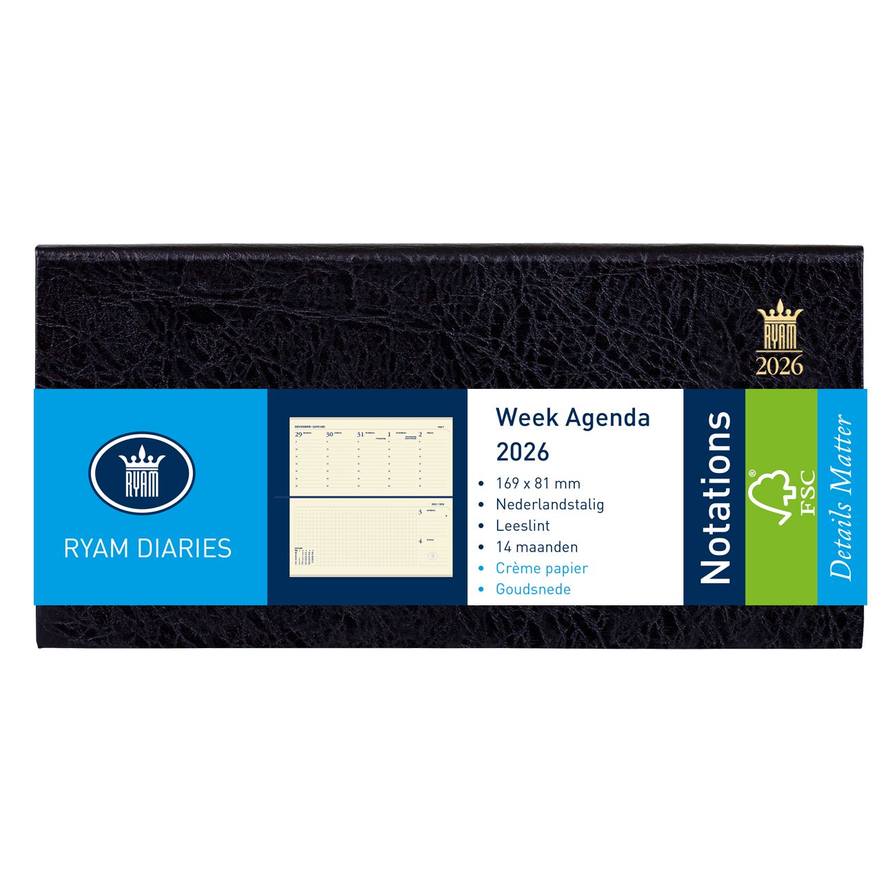Ryam - Agenda 2027 notations mundior 7d/2p zwart