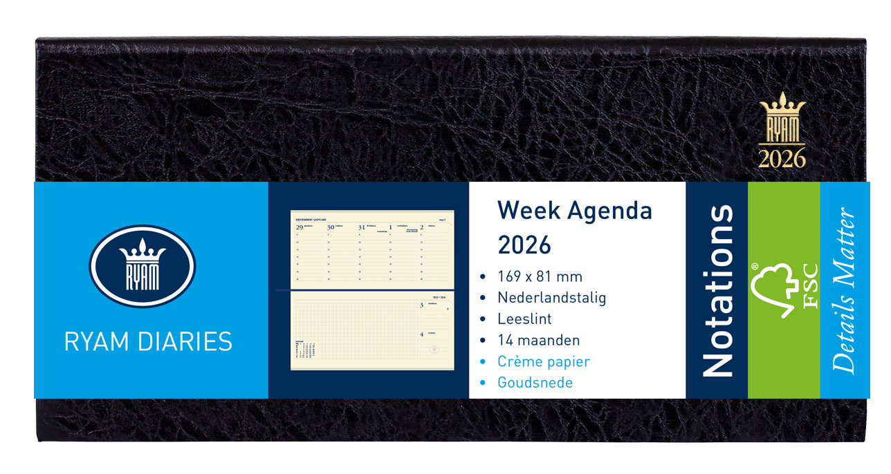Ryam – Agenda 2026 Notationen Mundior 7d/2p schwarz