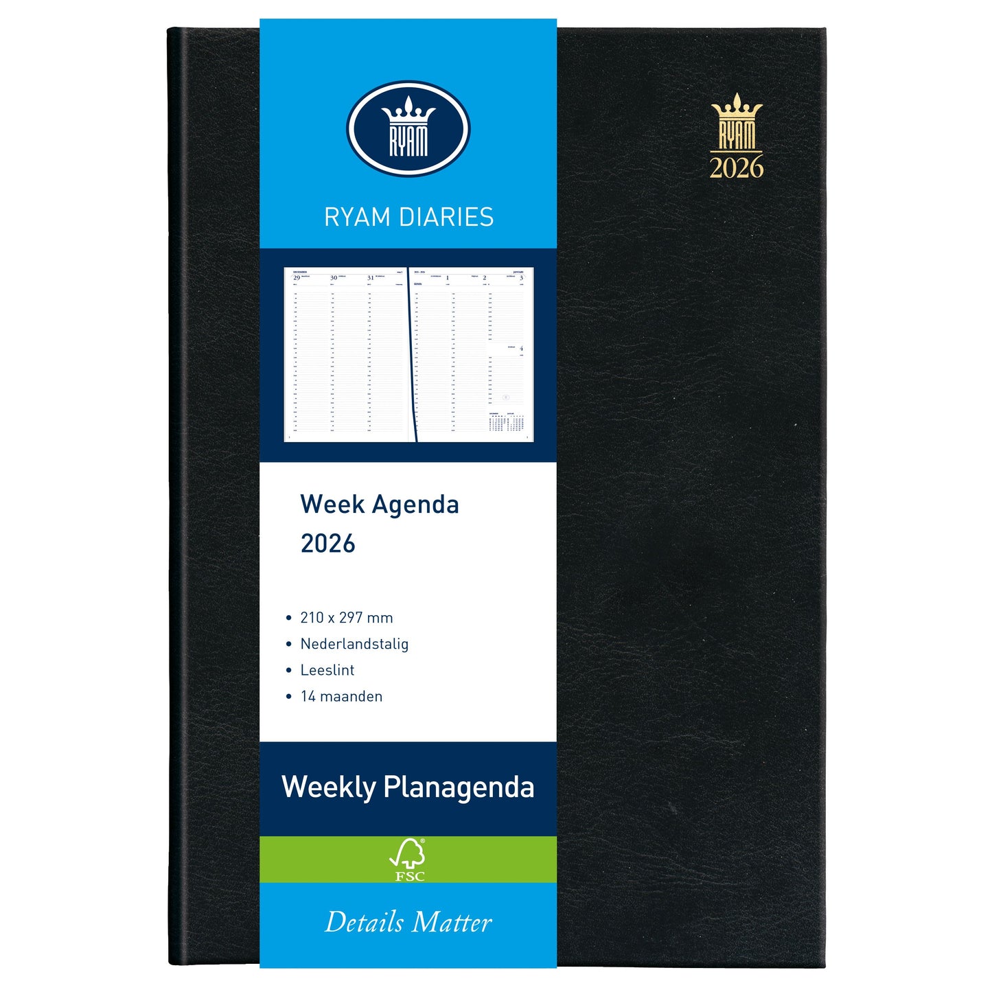 Ryam - Agenda 2026 settimanale mundior 7d/2p zw