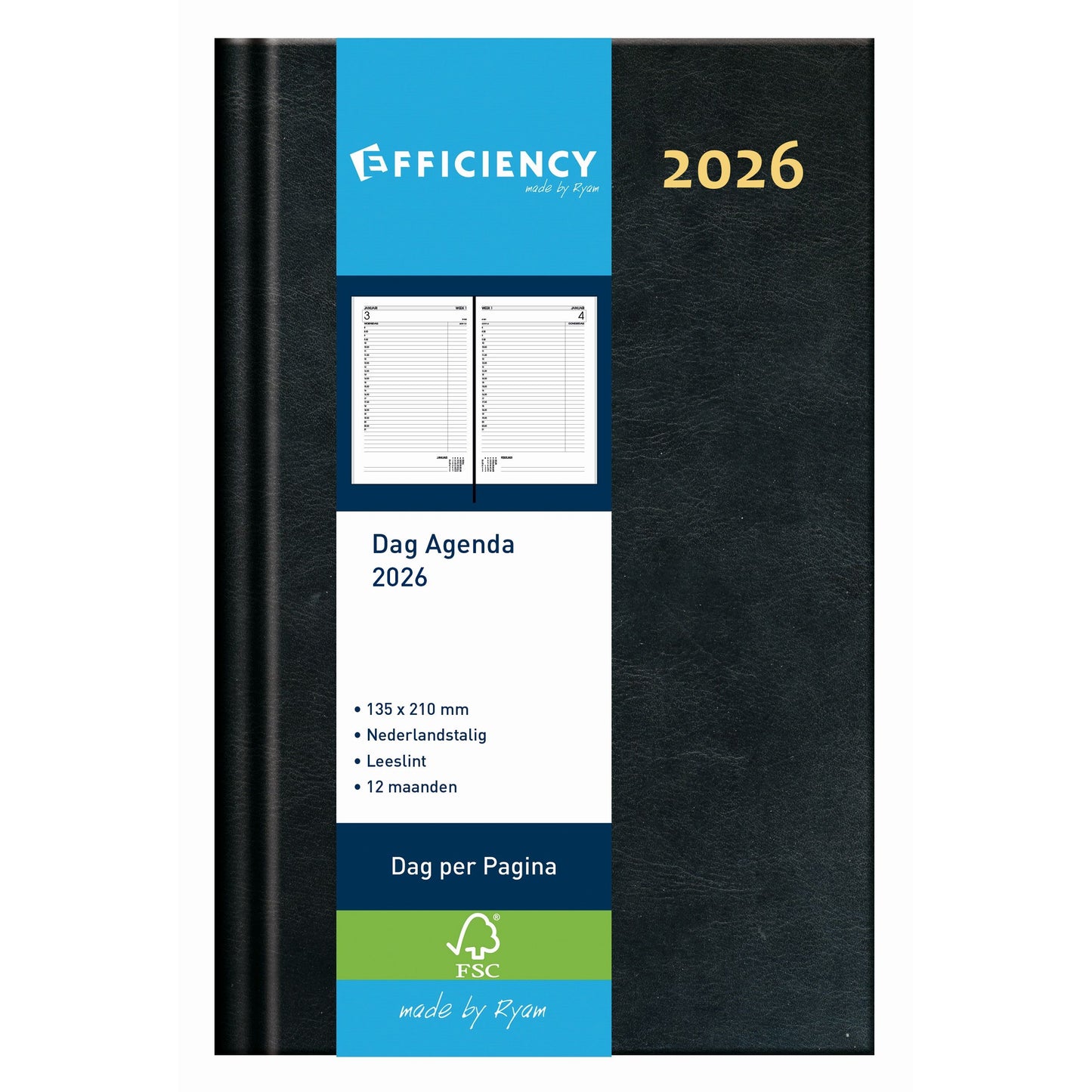 Ryam - Agenda 2026 efficienza baladek 1d/1p nero