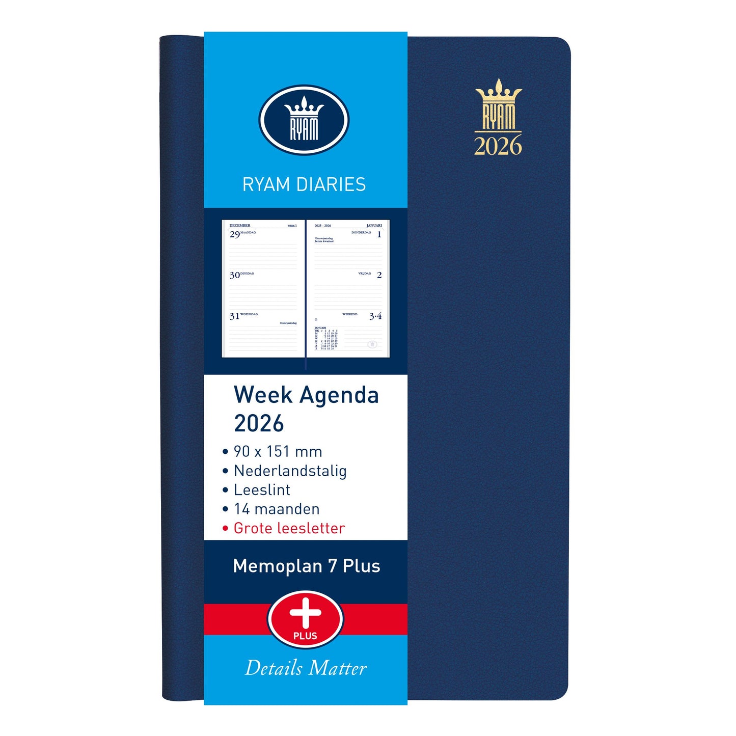 Ryam - Agenda 2026 Memoplan 7 Plus Mundior 7 giorni/2 pagine assortite