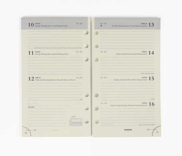 Brepols - Agenda à remplir 2026 Brefax 17 7 jours/2 pages