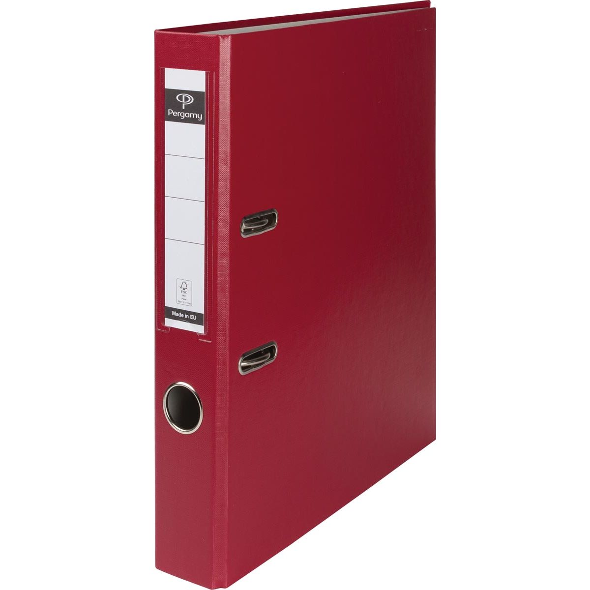 Pergamy - Ordner, für ft A4, aus PP und Papier, ohne Schutzkante, Rücken 5 cm, bordeauxrot