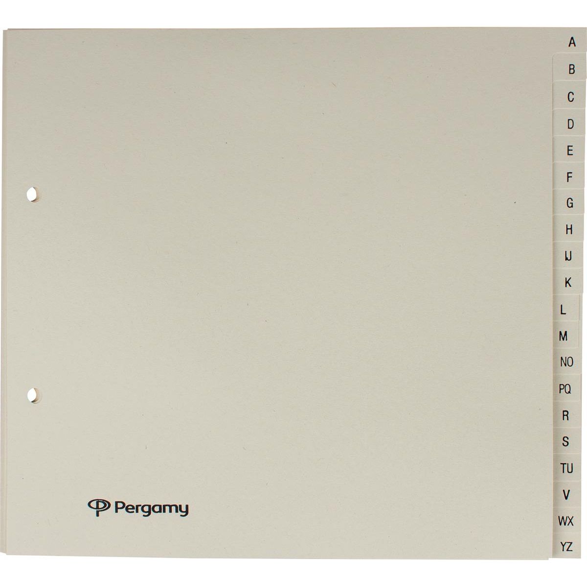 Pergamia - linguette ft 21 x 23 cm, perforazione a 2 fori, gemme, A-Z con 20 linguette