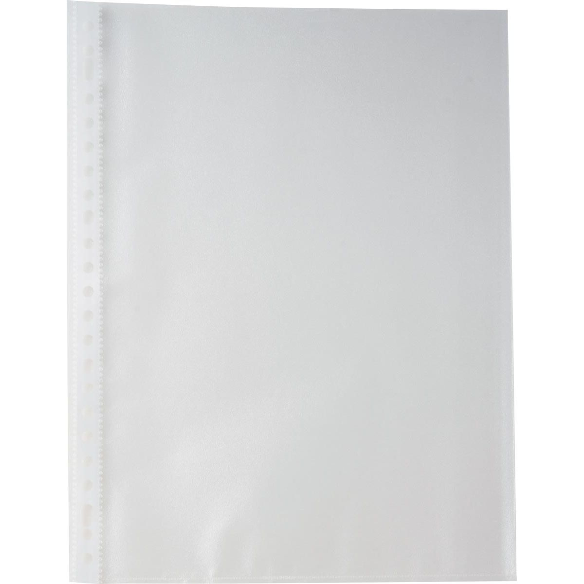 Pergamy - geperforeerde showtas, A4, 23-gaatsperforatie, gekorrelde PP van 60 micron, pak van 100 stuks