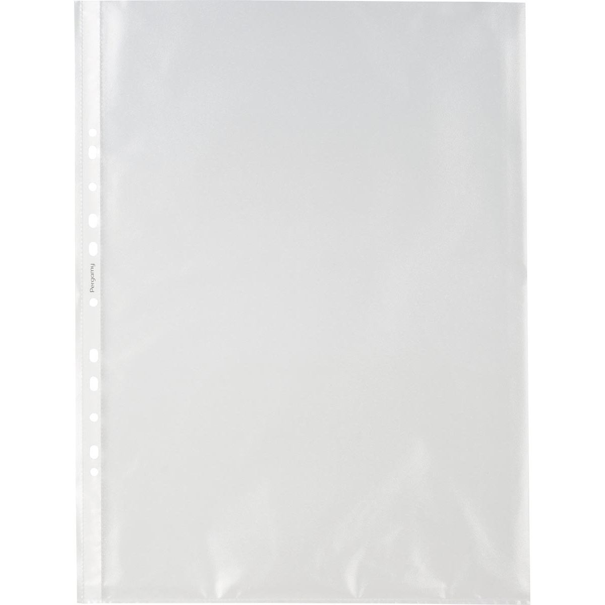 Pergamy - sac de présentation perforé, ft A3 portrait, perforation 11 trous, PP grainé, paquet de 100 pièces