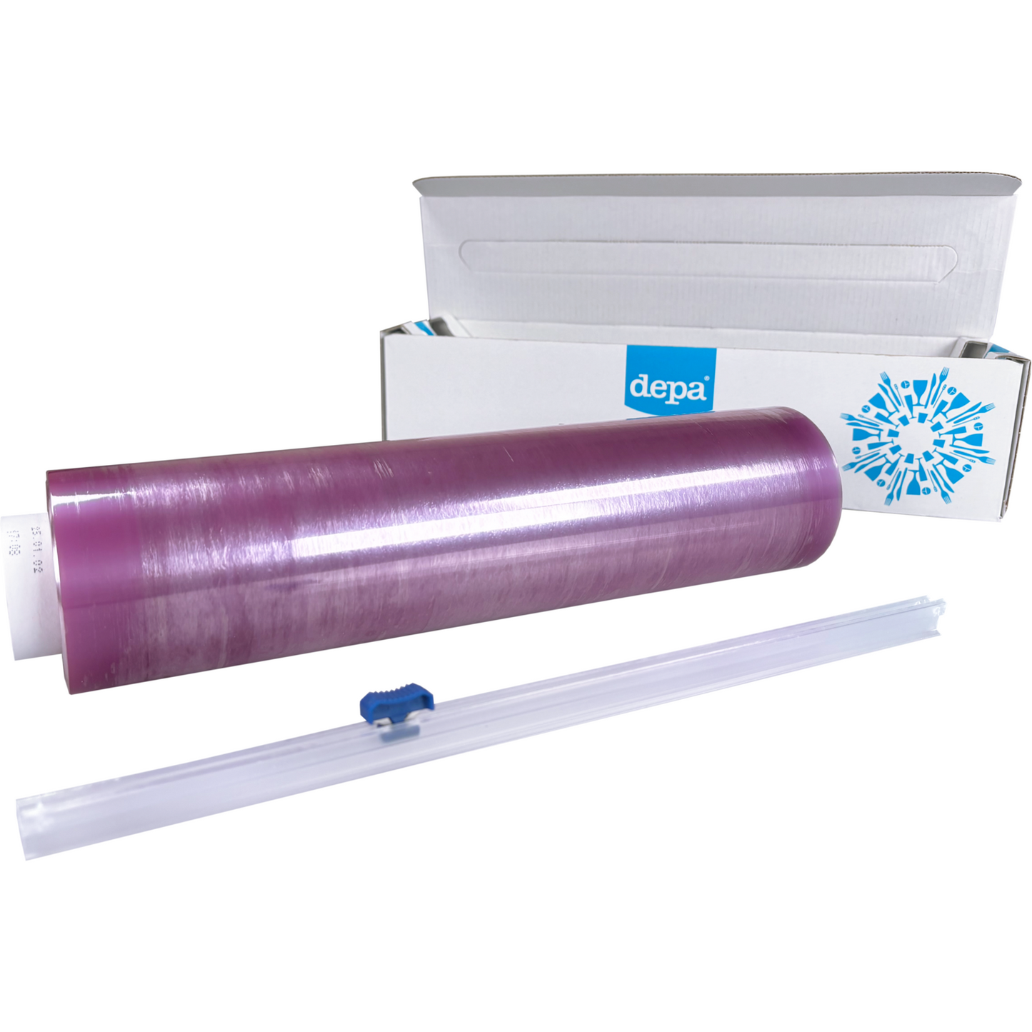 Depa - Folie | zelfklevend | op rol/dispenserdoos | PVC | 30cm | 300m | 8my | transparant