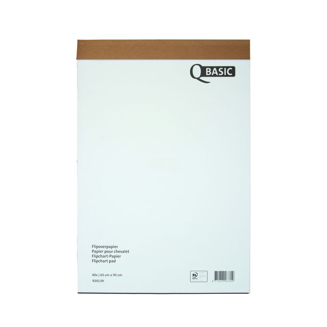 Qbasic - Flipoverpapier 65x95cm blanco ruit