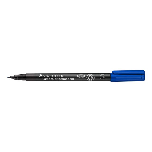 Staedtler - Viltstift Lumocolor 313 permanent S blauw