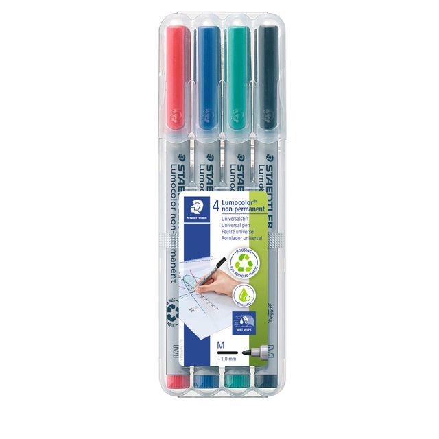 Staedtler - Rotulador Lumocolor 315 no permanente M juego de 4 piezas surtido