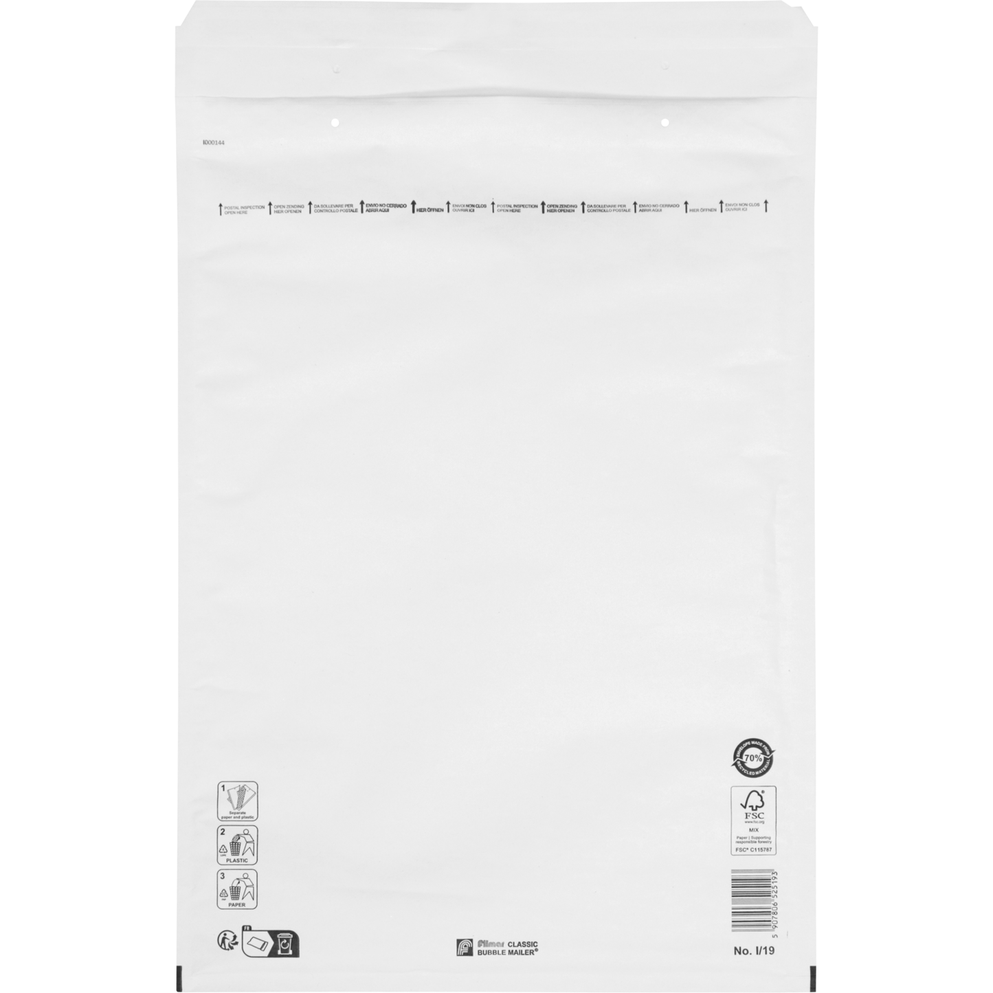 Klika - Enveloppe | enveloppe à bulles | 445x300mm | Je | papier + PE | blanc | 50 pièces