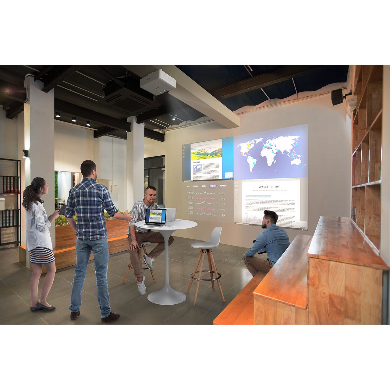 Epson - EB-L530U Projector met normale projectieafstand 5200 ANSI lumens 3LCD WUXGA (1920x1200) Wit