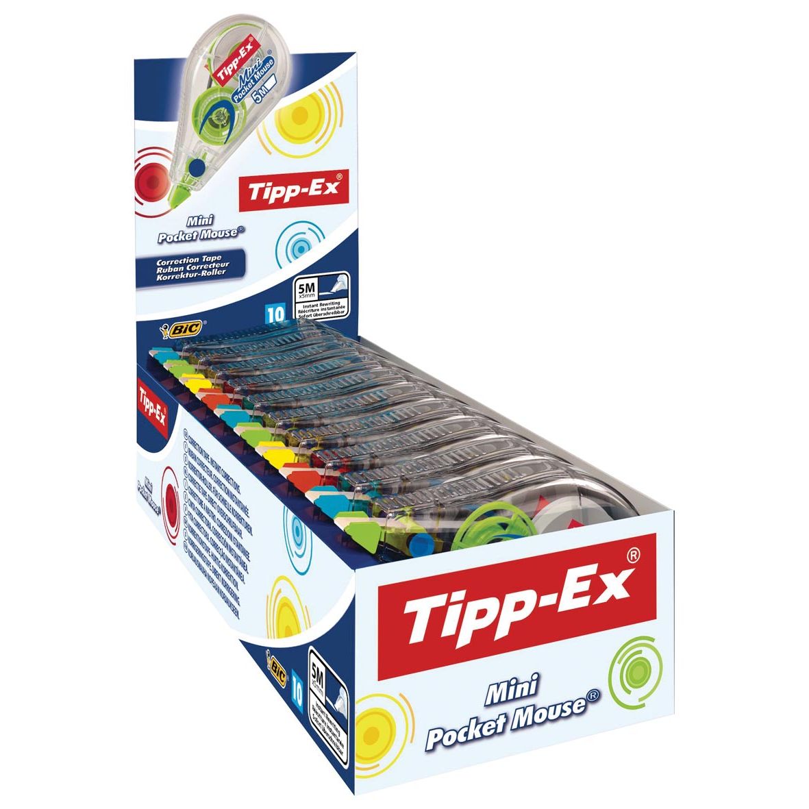 Tipp-Ex - correction roller mini pocket mouse fashion box of 10 pieces