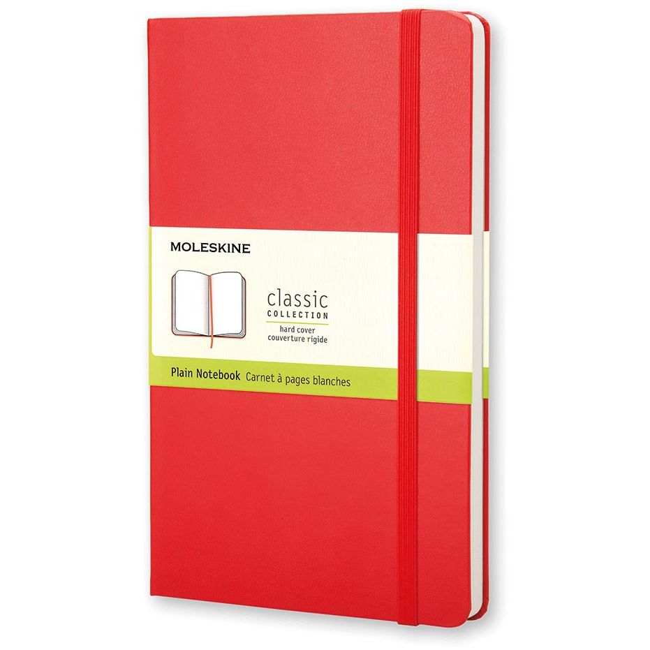 Moleskine - taccuino ft 9 x 14 cm, liscio, copertina rigida, 192 pagine, rosso