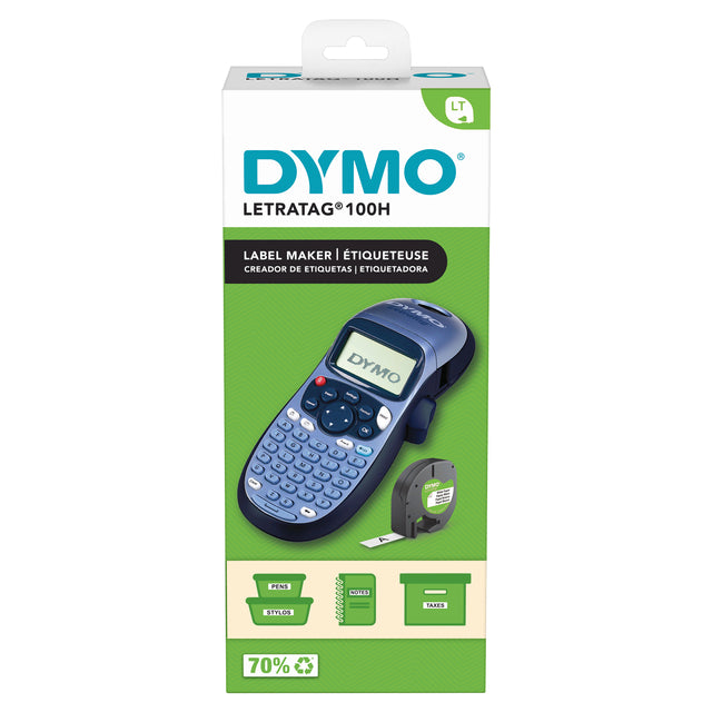 Dymo - Labelprinter LetraTag 100H draagbaar abc 12mm blauw
